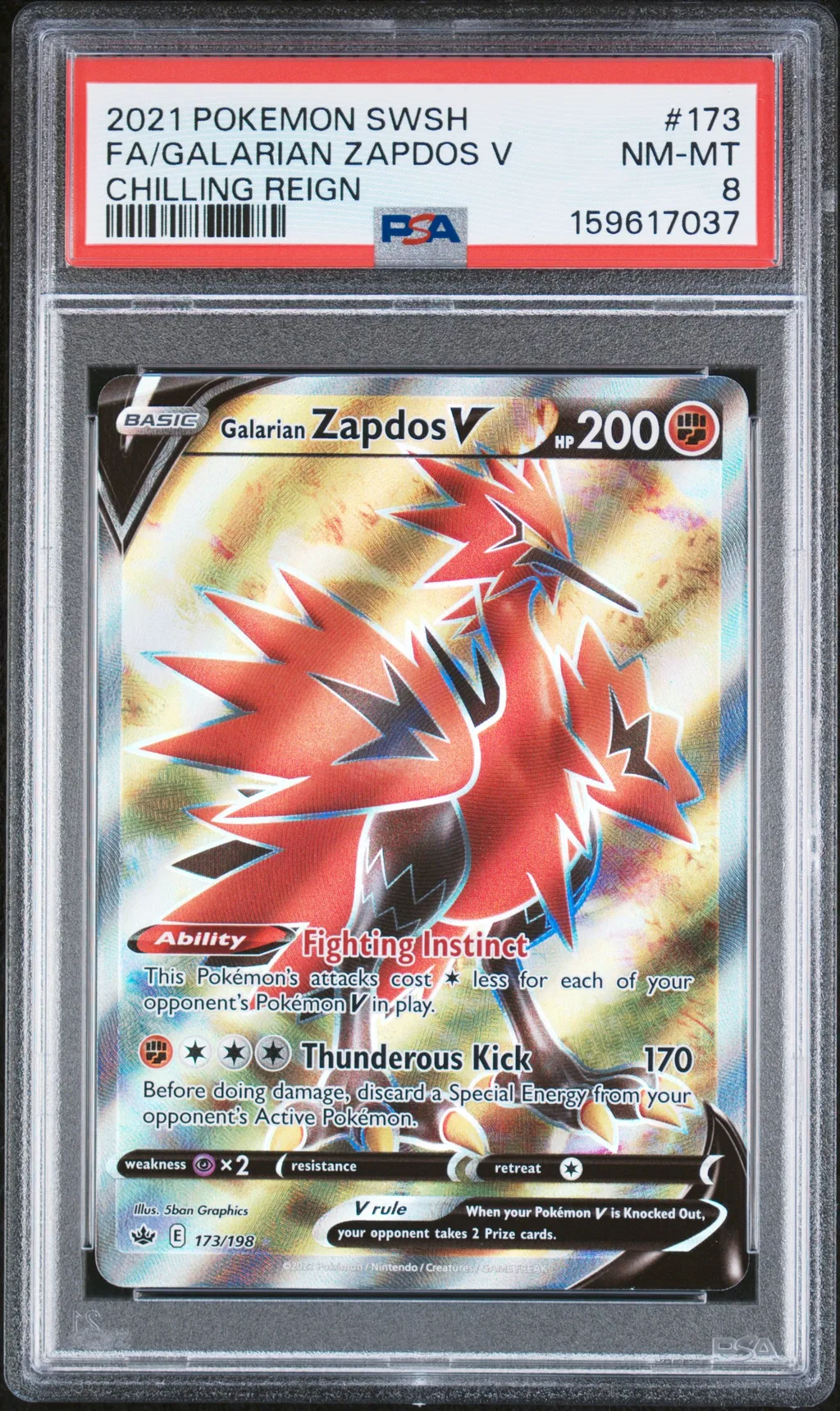 Full Art/Galarian Zapdos V card artwork