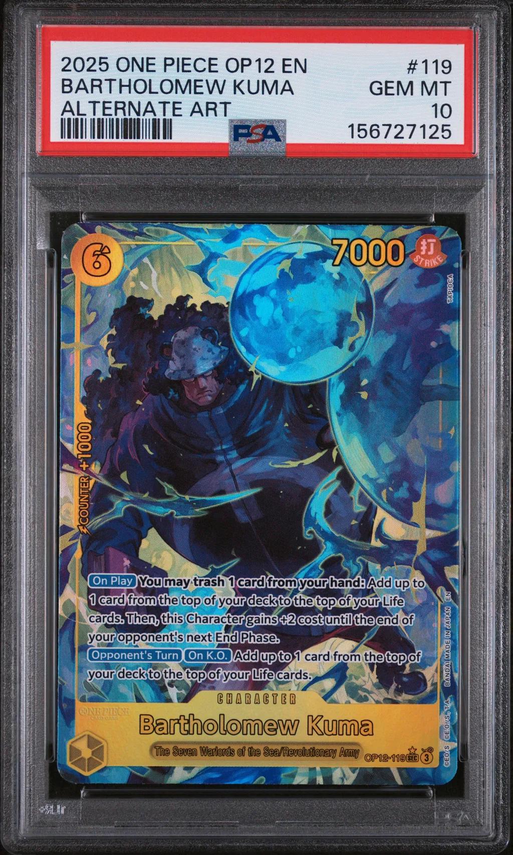 Bartholomew Kuma card artwork