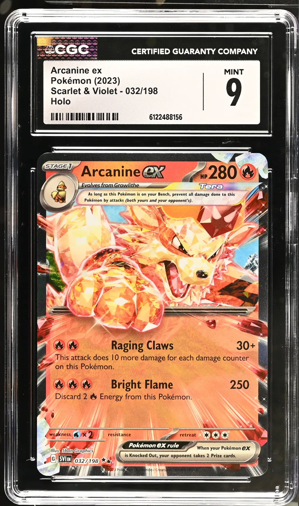 Arcanine ex card artwork