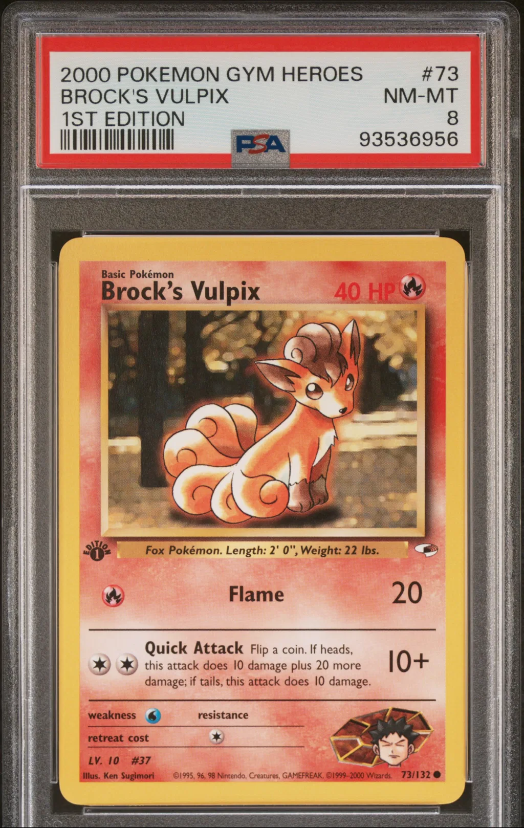 Brock's Vulpix card artwork