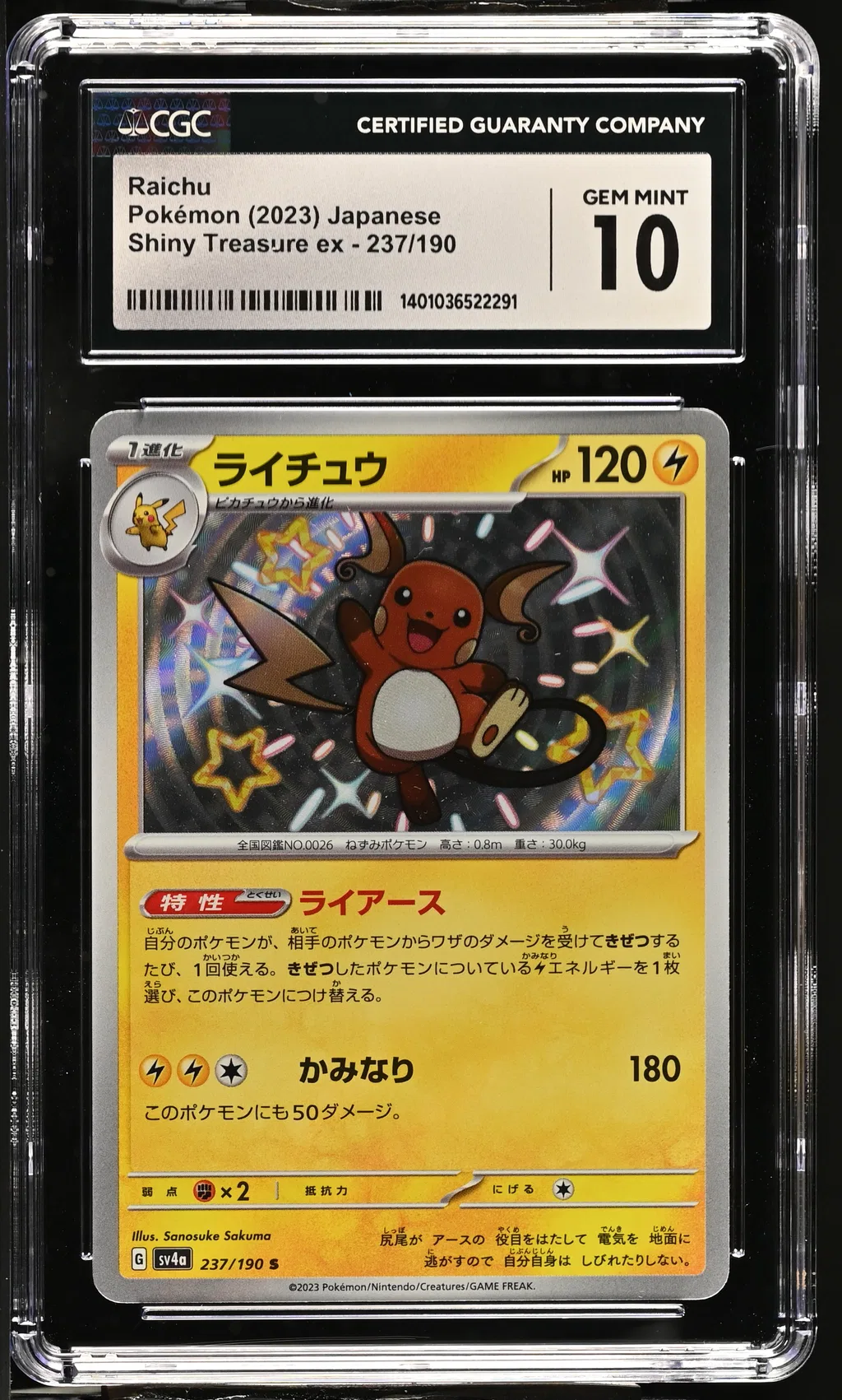 Raichu card artwork