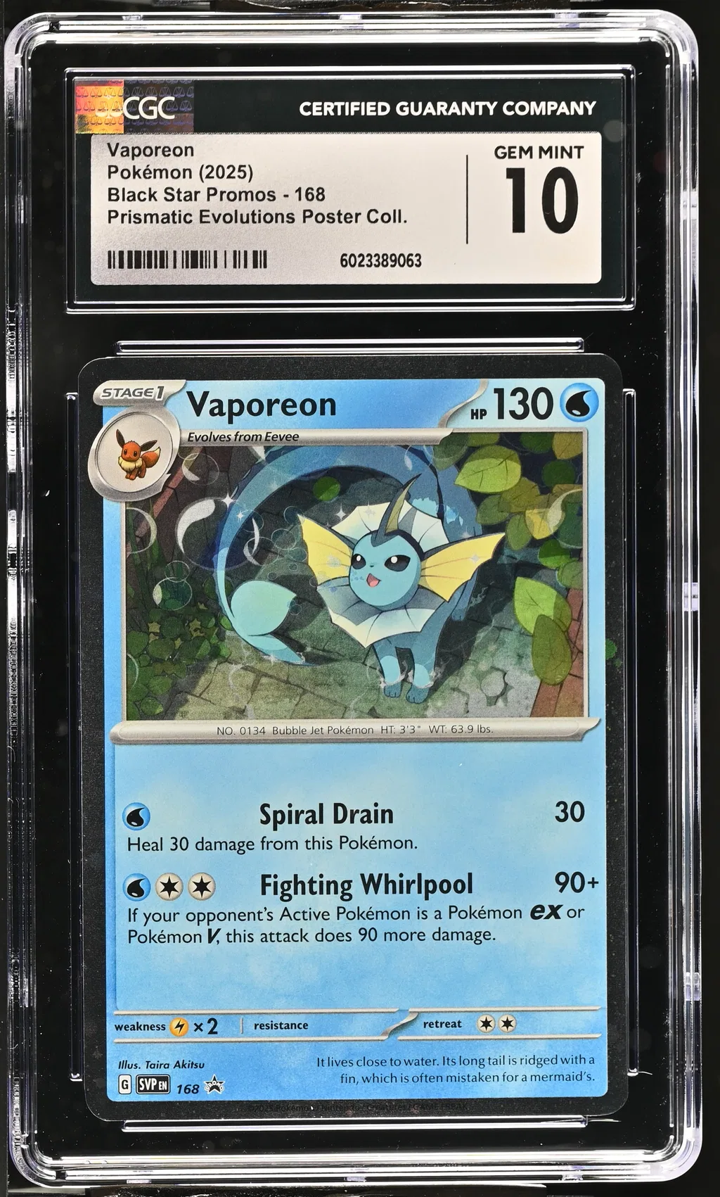 Vaporeon card artwork