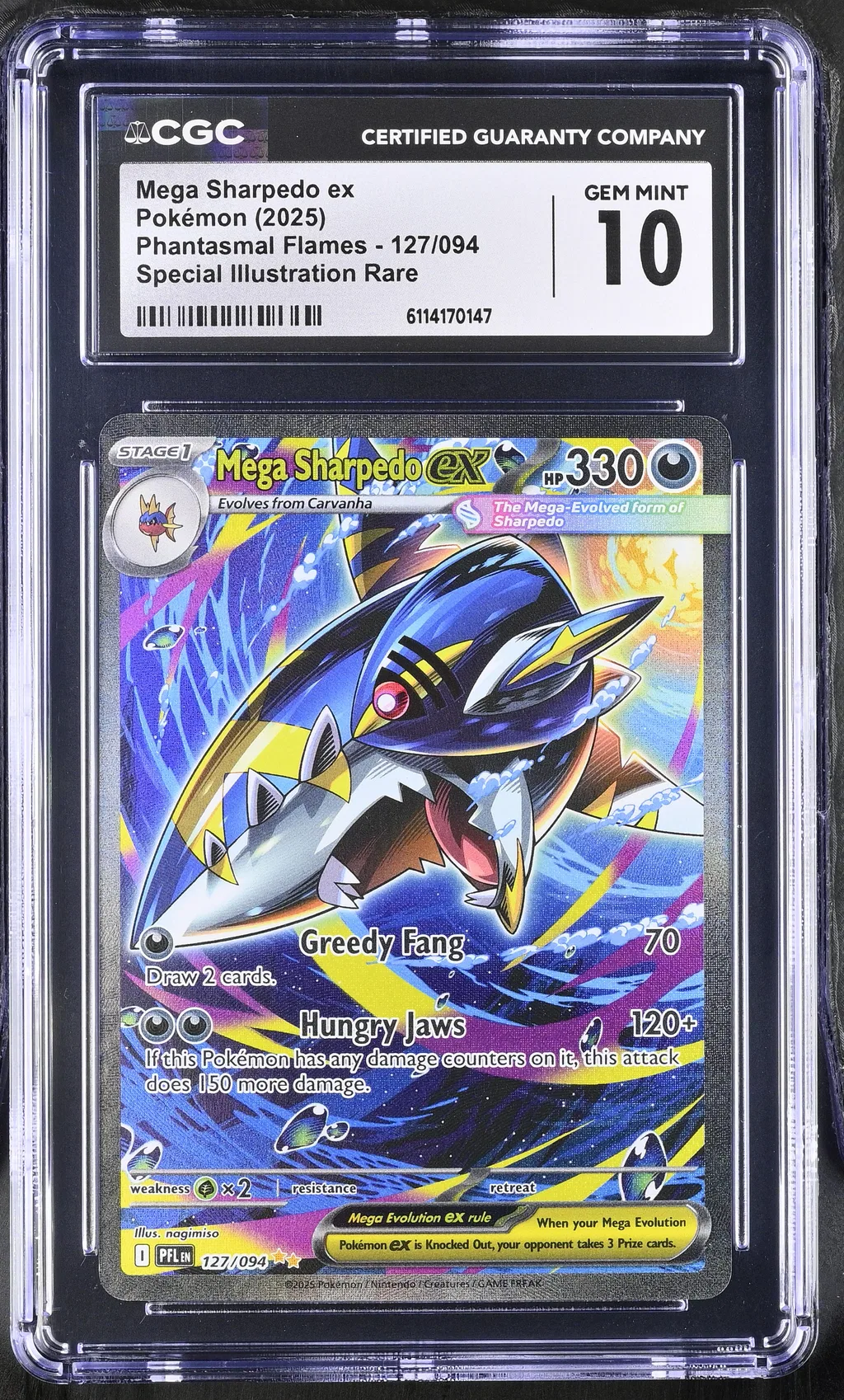 Mega Sharpedo EX card artwork