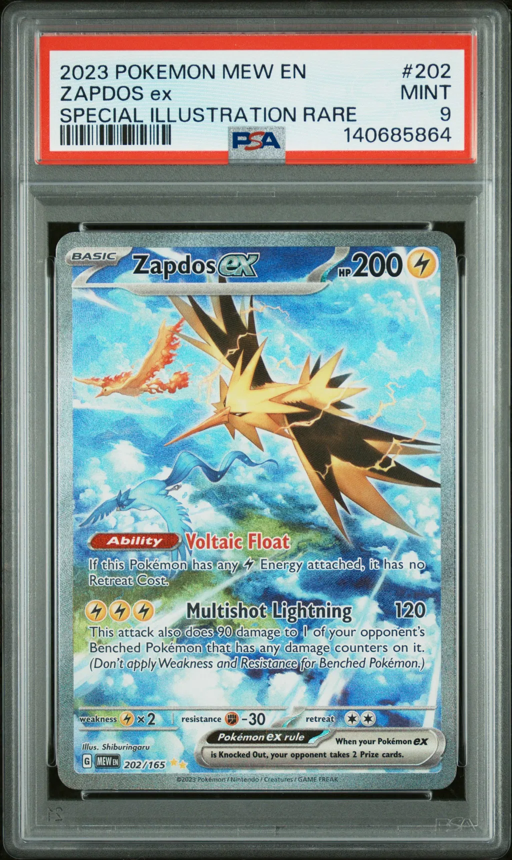 Zapdos EX card artwork