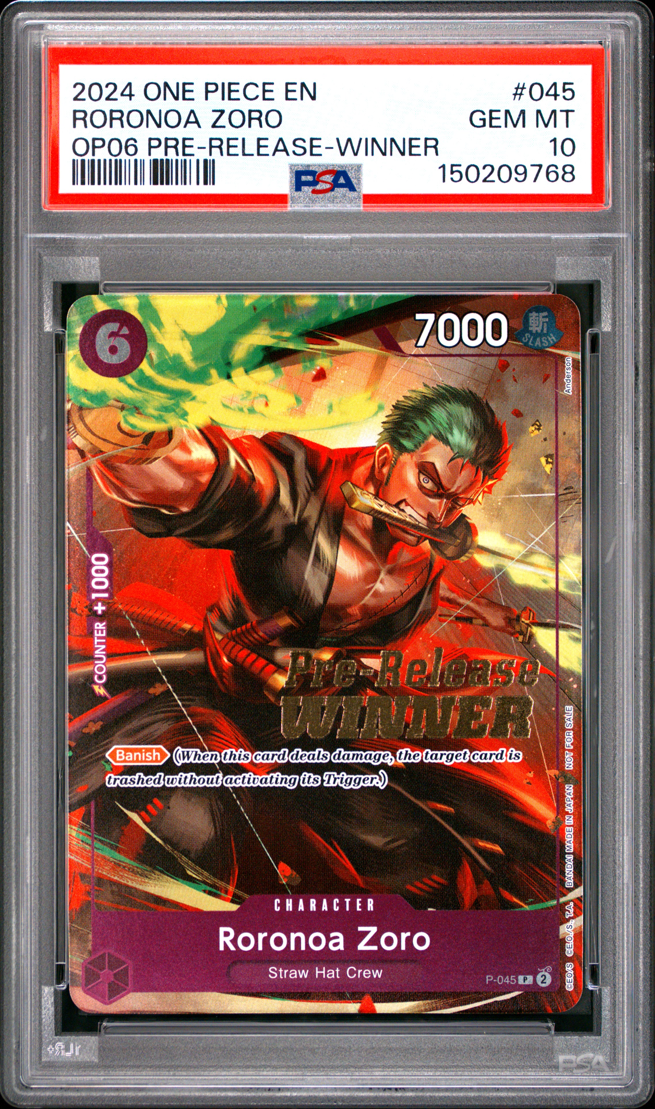 Roronoa Zoro card artwork