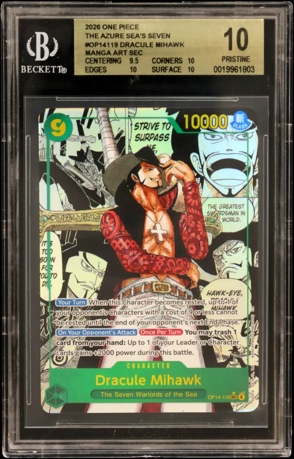 Dracule Mihawk card artwork