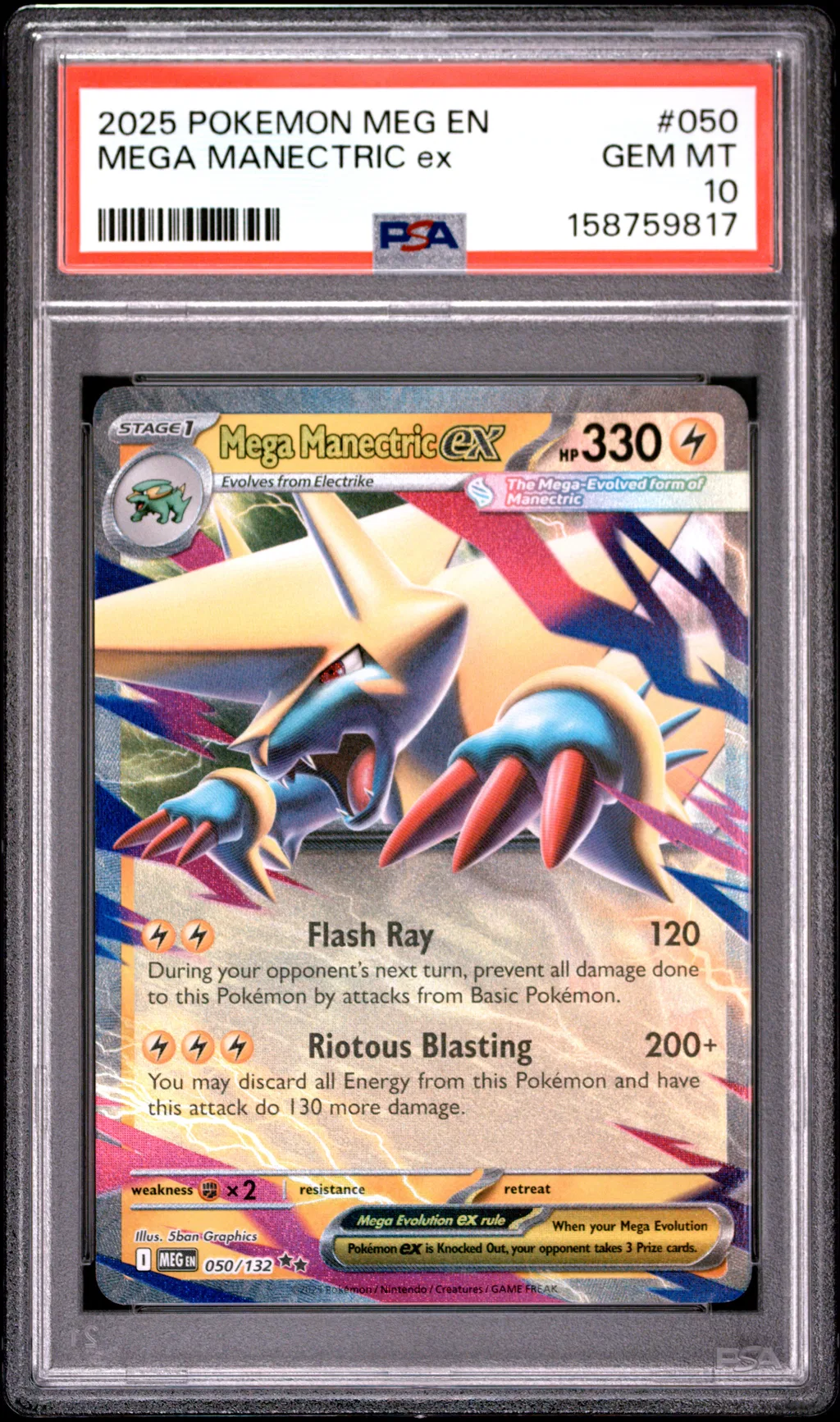 Mega Manectric EX card artwork