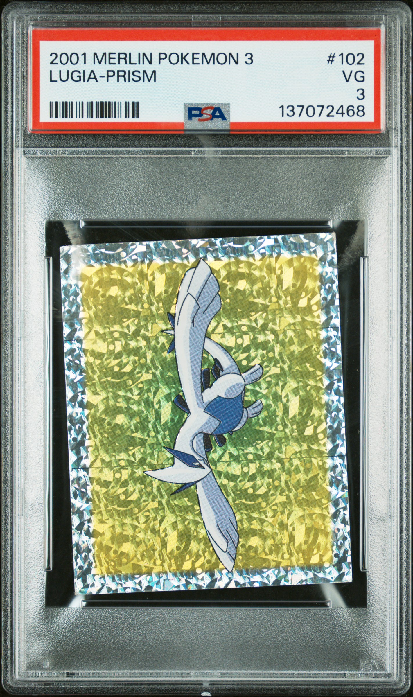 2001 #102 Lugia-Prism PSA 3 Merlin 3