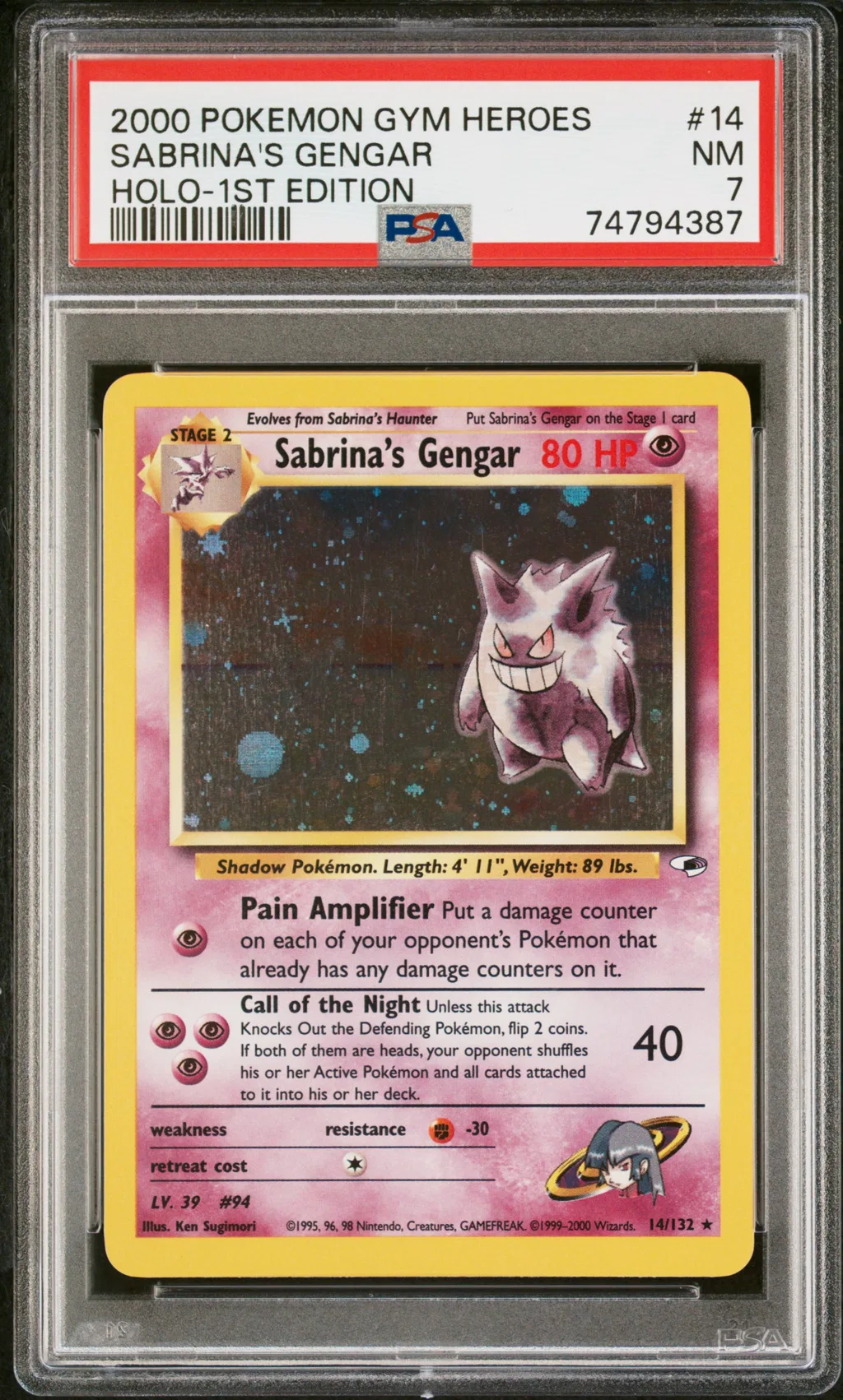Sabrina's Gengar card artwork