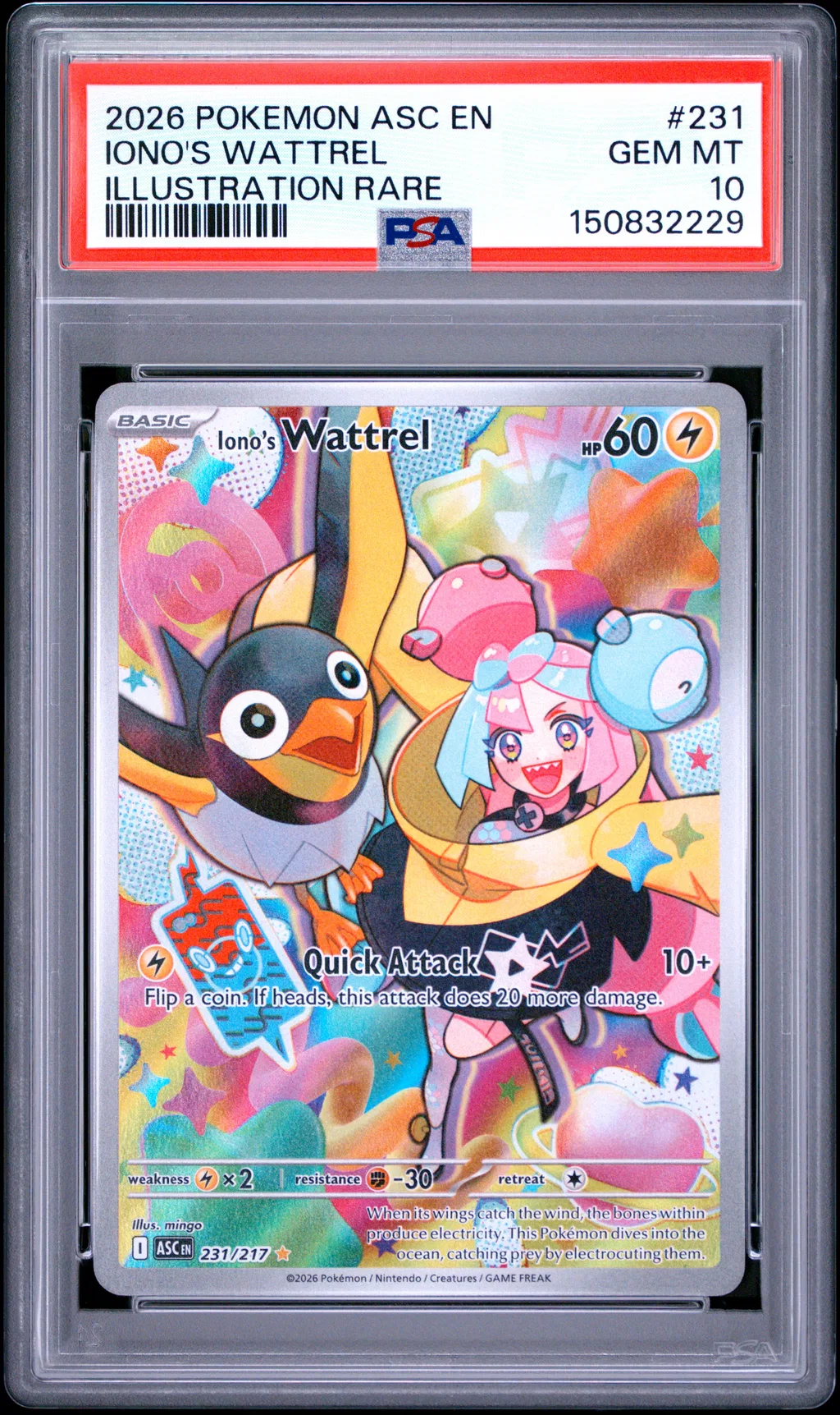 Iono's Wattrel card artwork