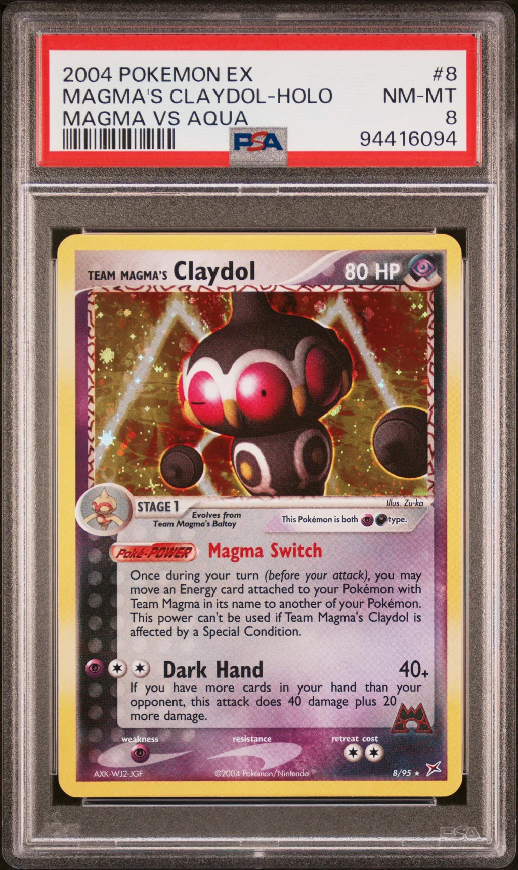 Team Magma's Claydol-Holo card artwork