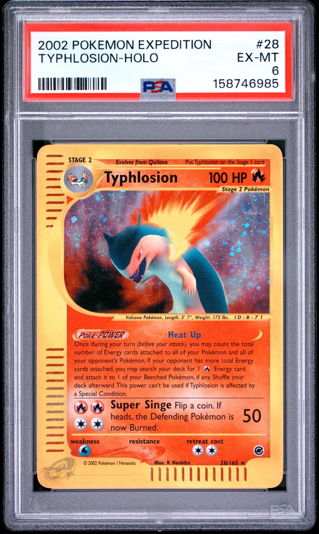 TYPHLOSION-HOLO card artwork