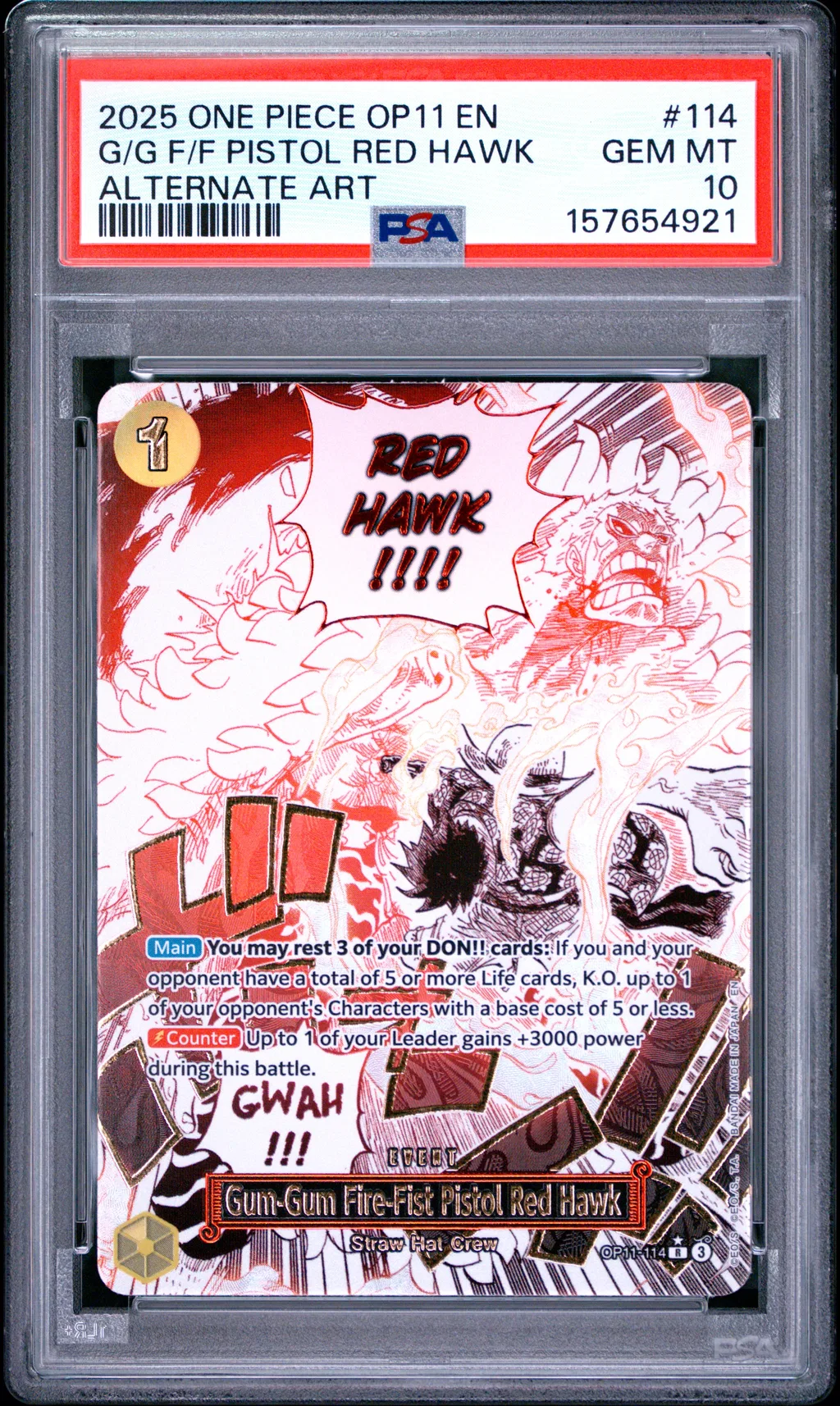 G/G F/F PISTOL RED HAWK card artwork