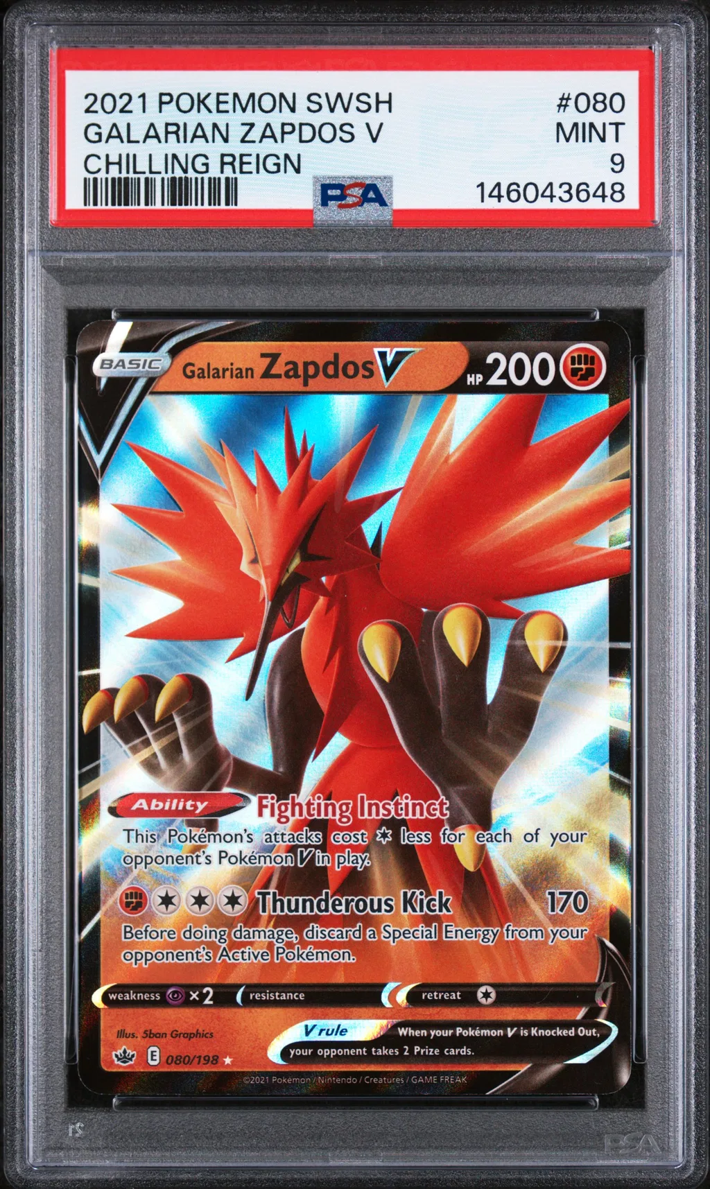 GALARIAN ZAPDOS V card artwork