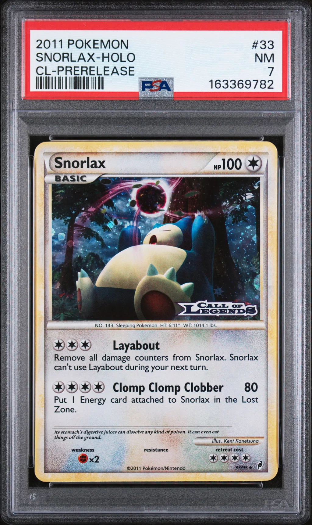 Snorlax-Holo card artwork