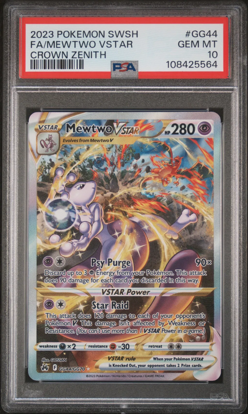 FA/MEWTWO VSTAR card artwork