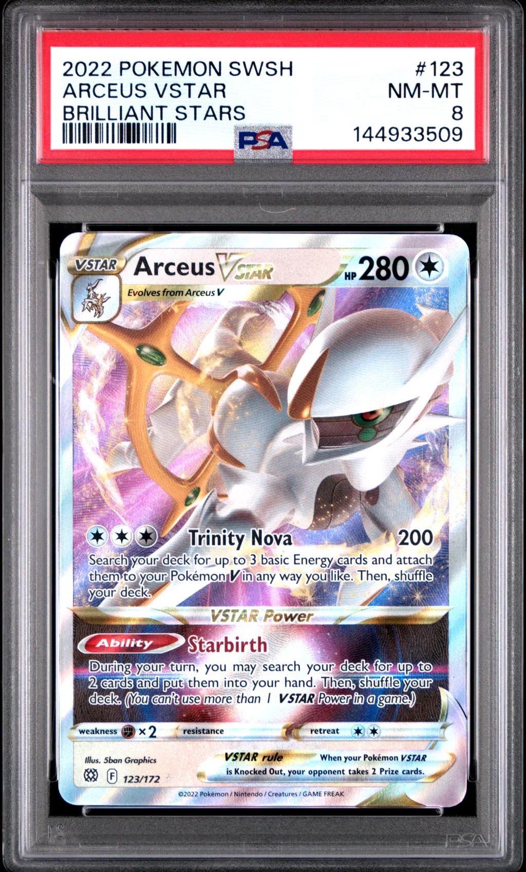 Arceus Vstar card artwork
