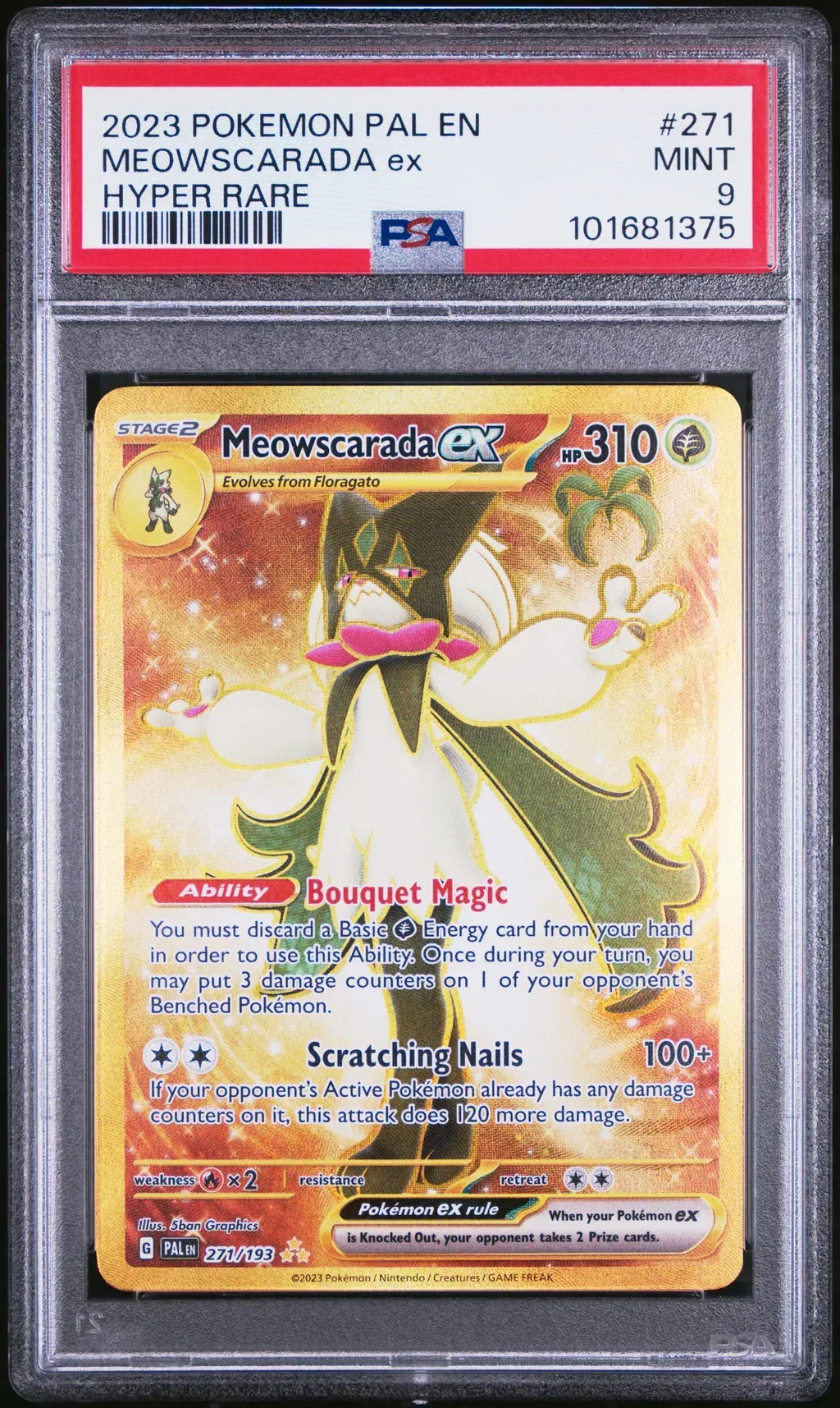 Meowscarada EX card artwork