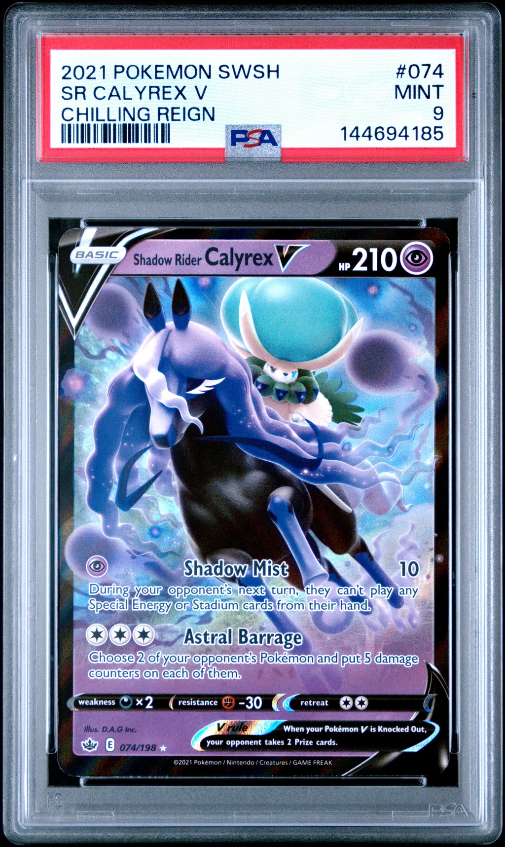 Shadow Rider Calyrex V card artwork