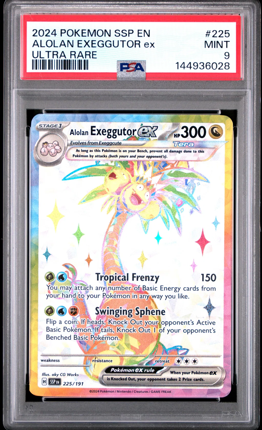 Alolan Exeggutor EX card artwork