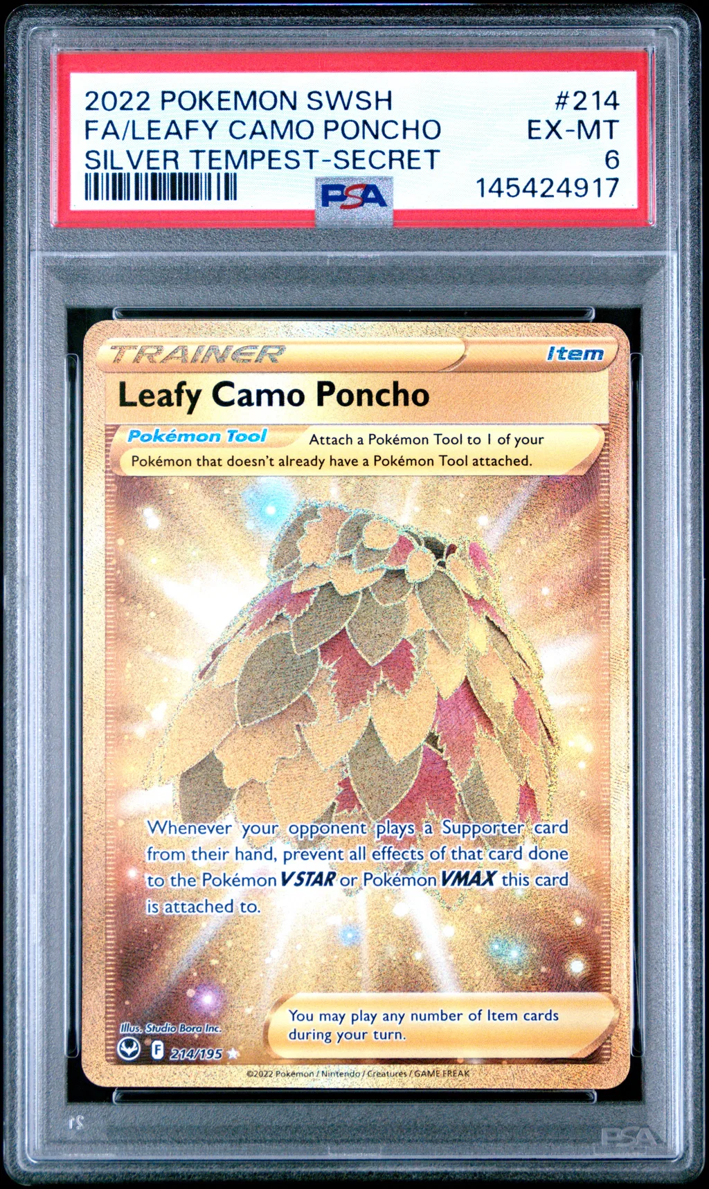 Full Art/Leafy Camo Poncho card artwork