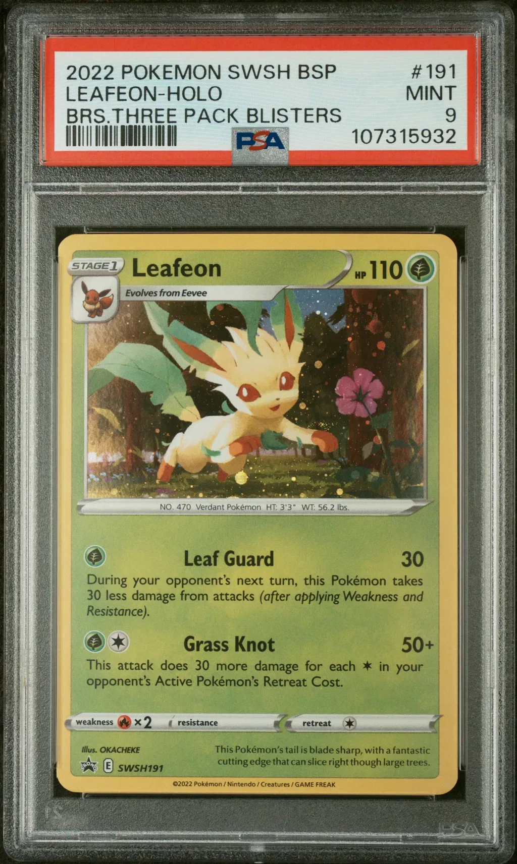 Leafeon-Holo card artwork