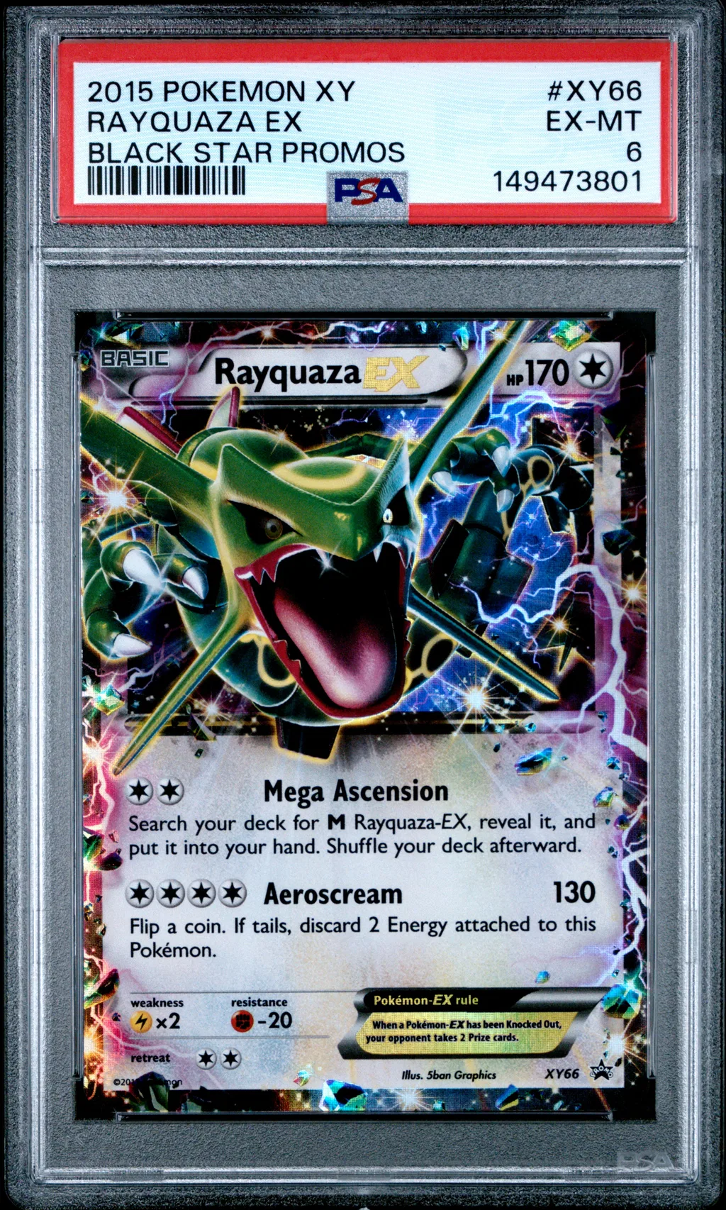 Rayquaza EX card artwork