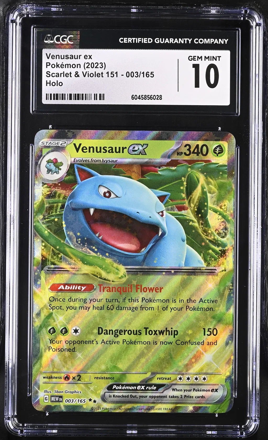 Venusaur ex card artwork