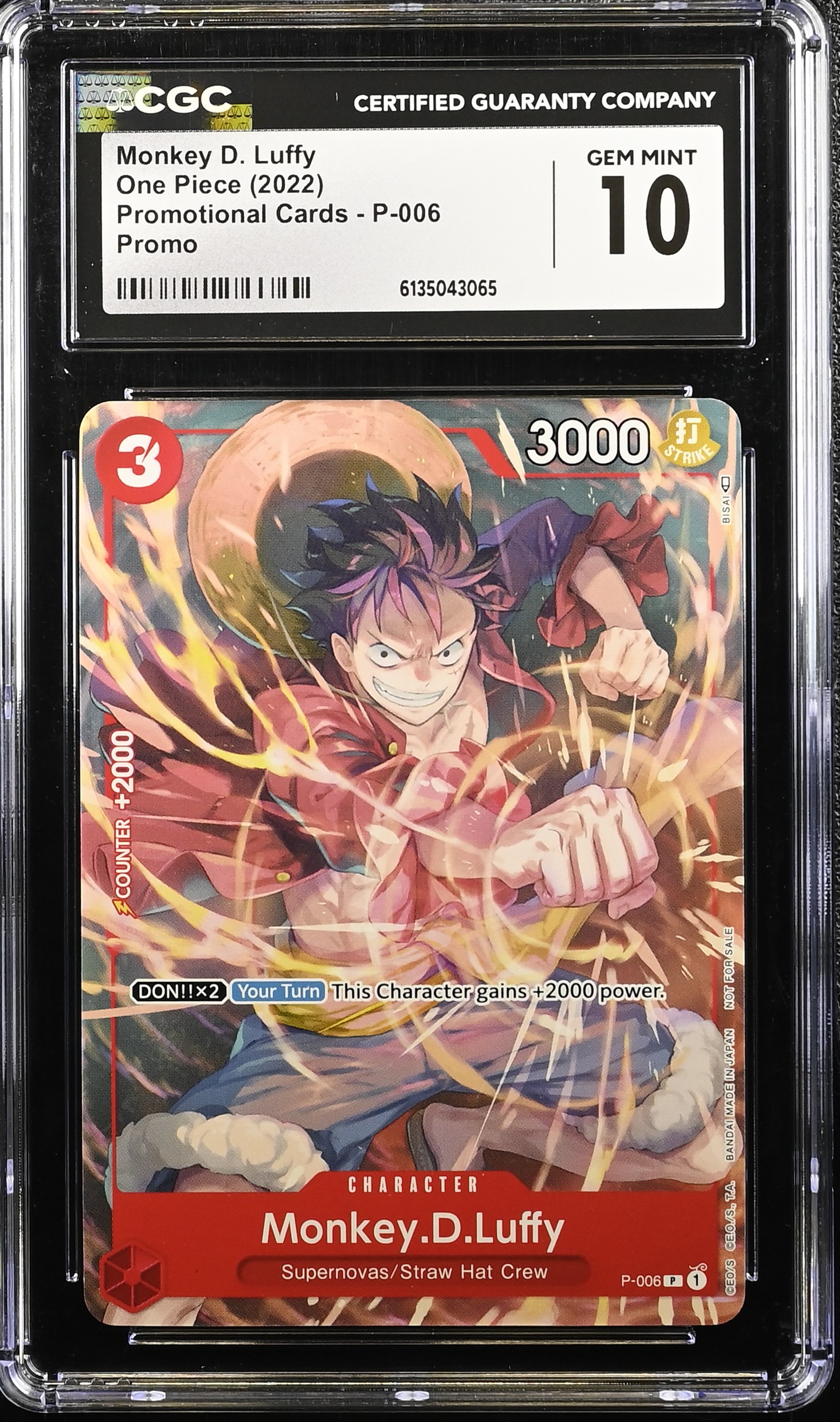 2022 #P-006 Monkey D. Luffy CGC 10 Promotional Cards - English