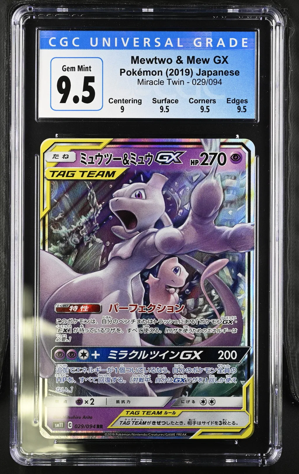 Mewtwo & Mew GX card artwork