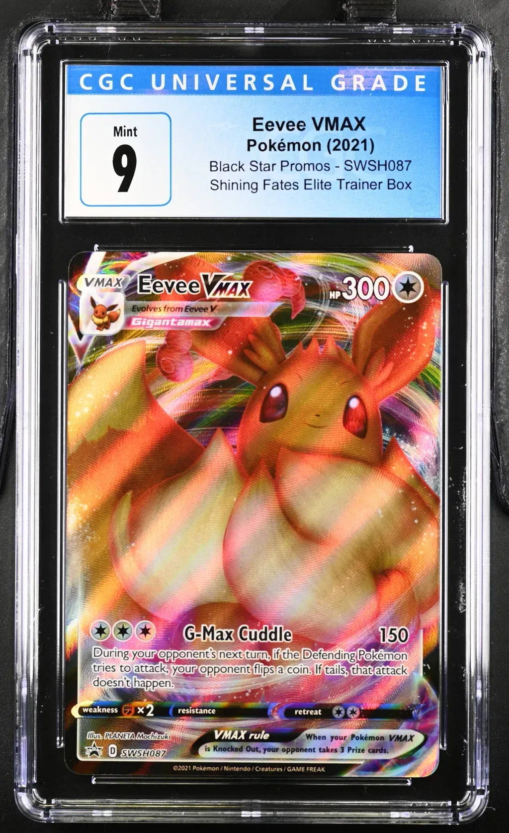 2021 #Swsh087 Eevee Vmax CGC 9 Black Star Promos - Sword & Shield - English