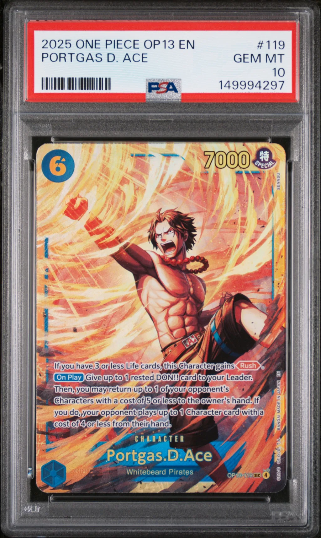 Portgas D. Ace card artwork