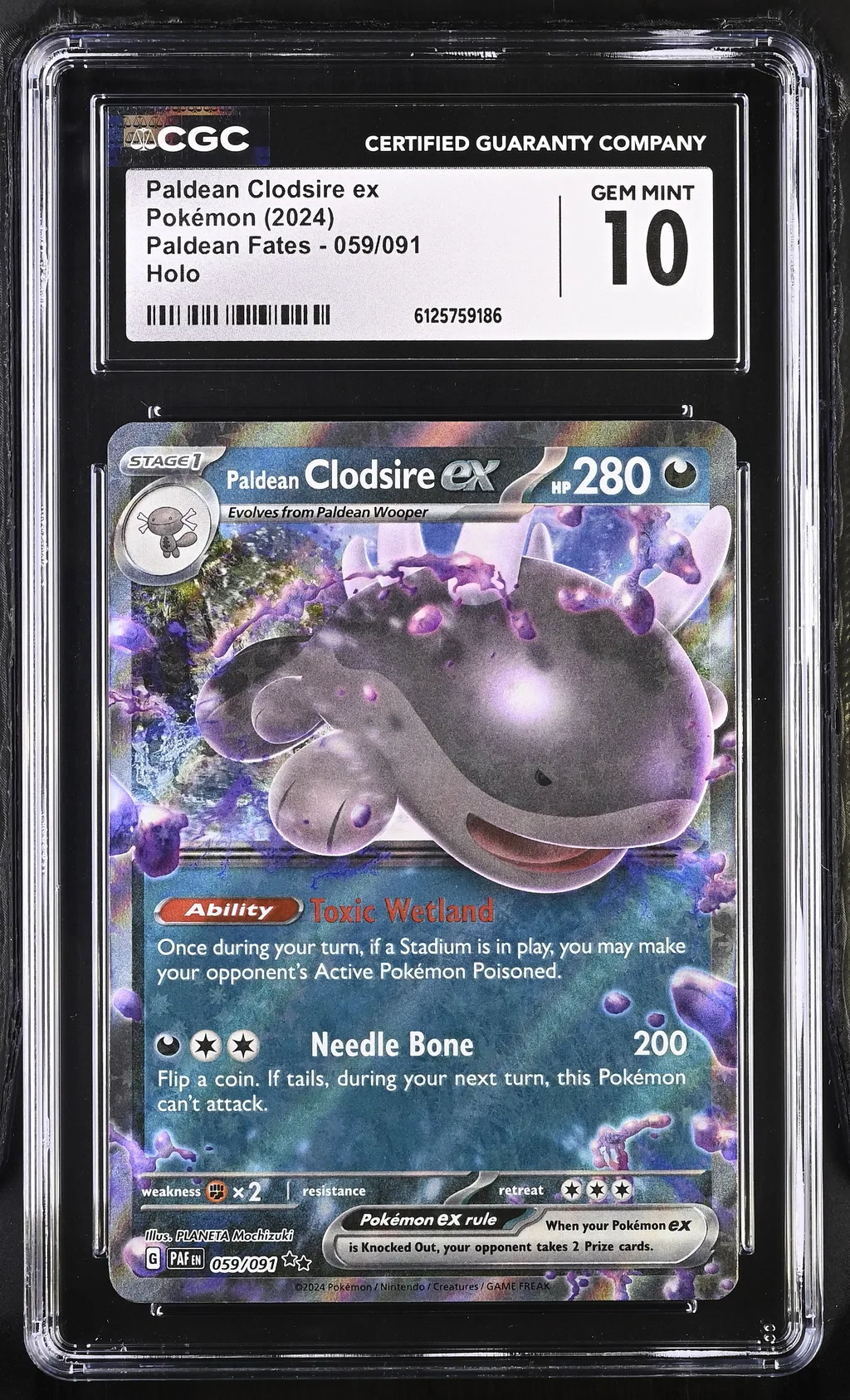 Paldean Clodsire ex card artwork