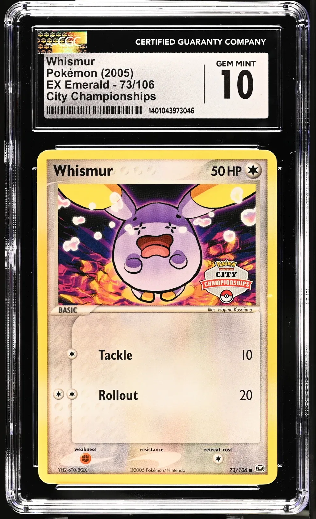 2005 #73 Whismur CGC 10 Ex Emerald - English