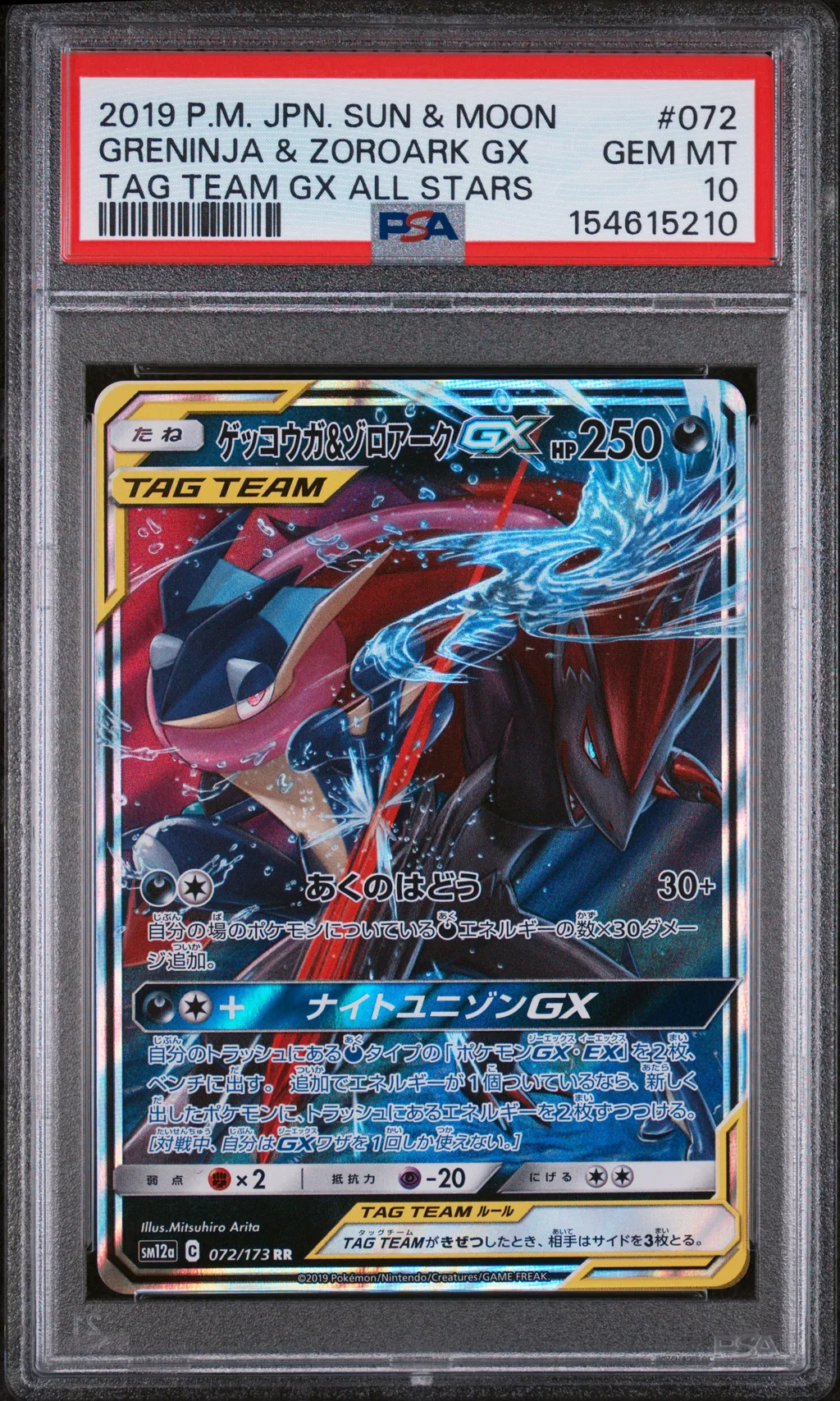 Greninja & Zoroark GX card artwork
