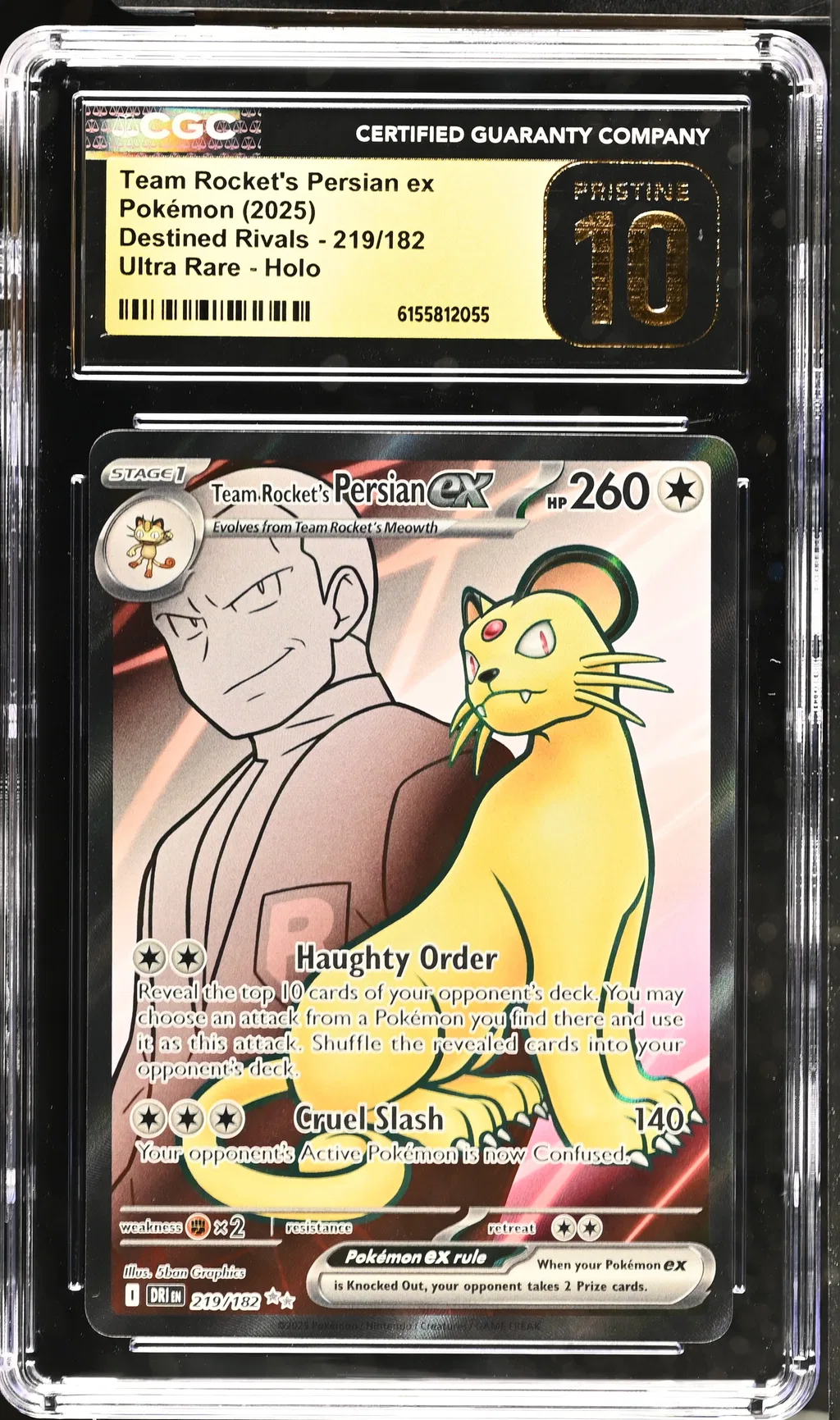 Team Rocket's Persian EX card artwork