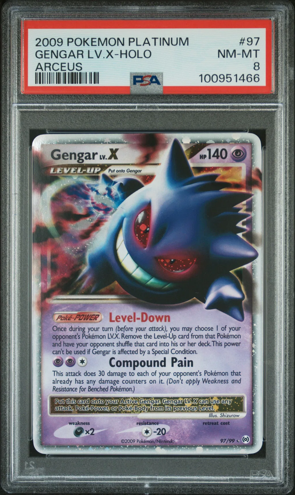 Gengar LV.X-Holo card artwork