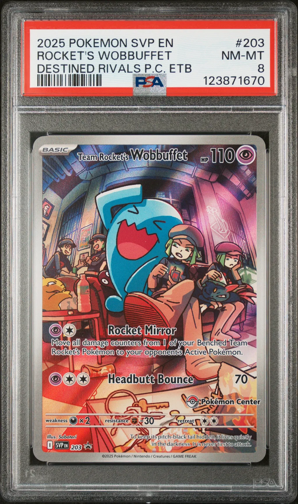 Team Rocket's Wobbuffet card artwork