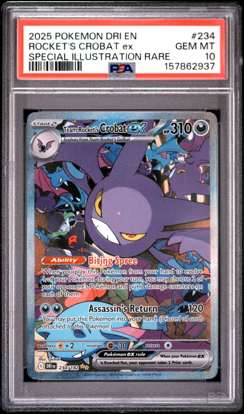 Team Rocket's Crobat EX card artwork