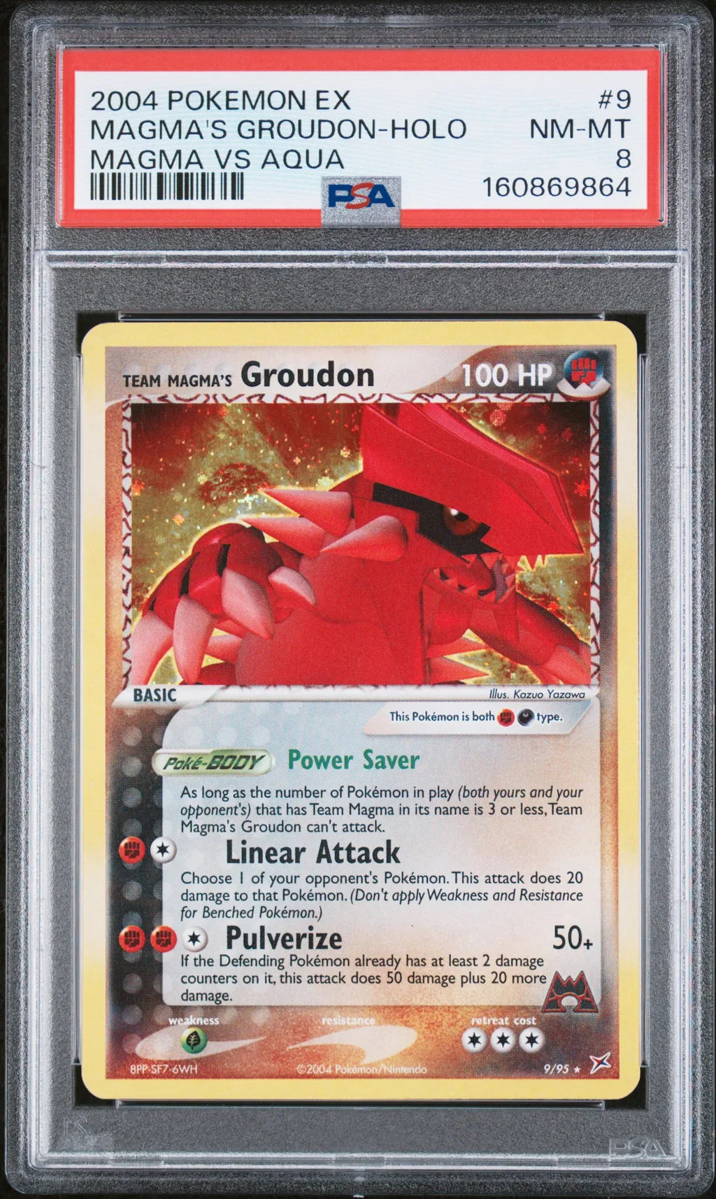 Team Magma's Groudon-Holo card artwork