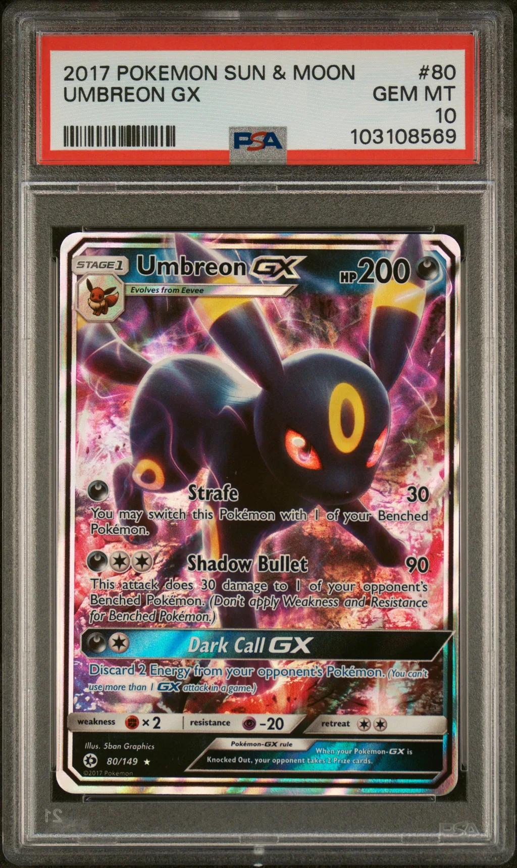 Umbreon GX card artwork