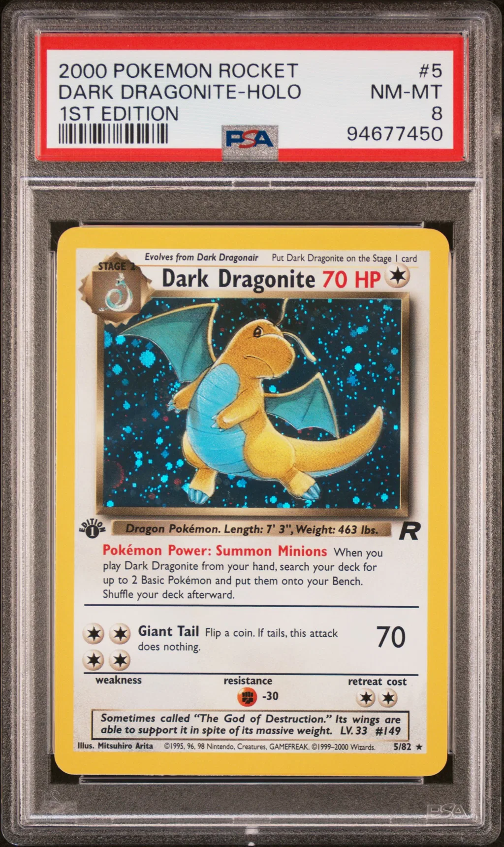 Dark Dragonite-Holo card artwork