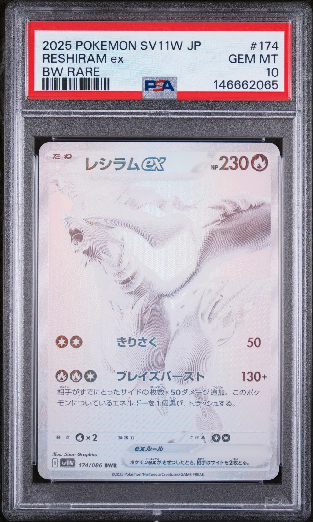 Reshiram EX card artwork