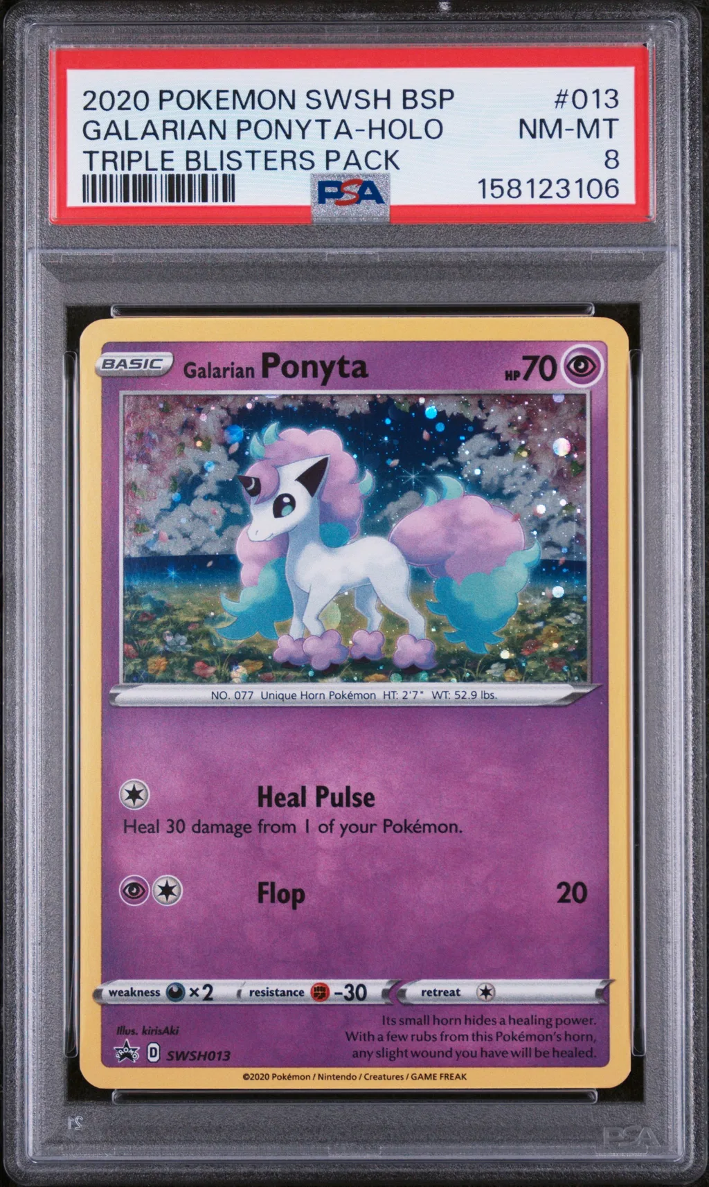 Galarian Ponyta-Holo card artwork