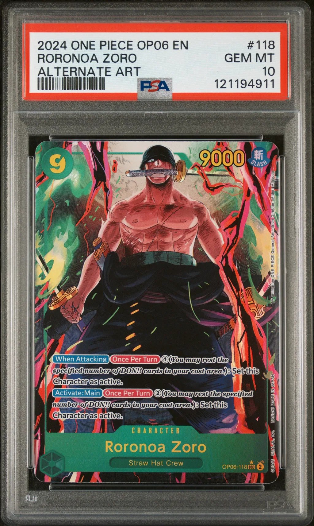 Roronoa Zoro card artwork