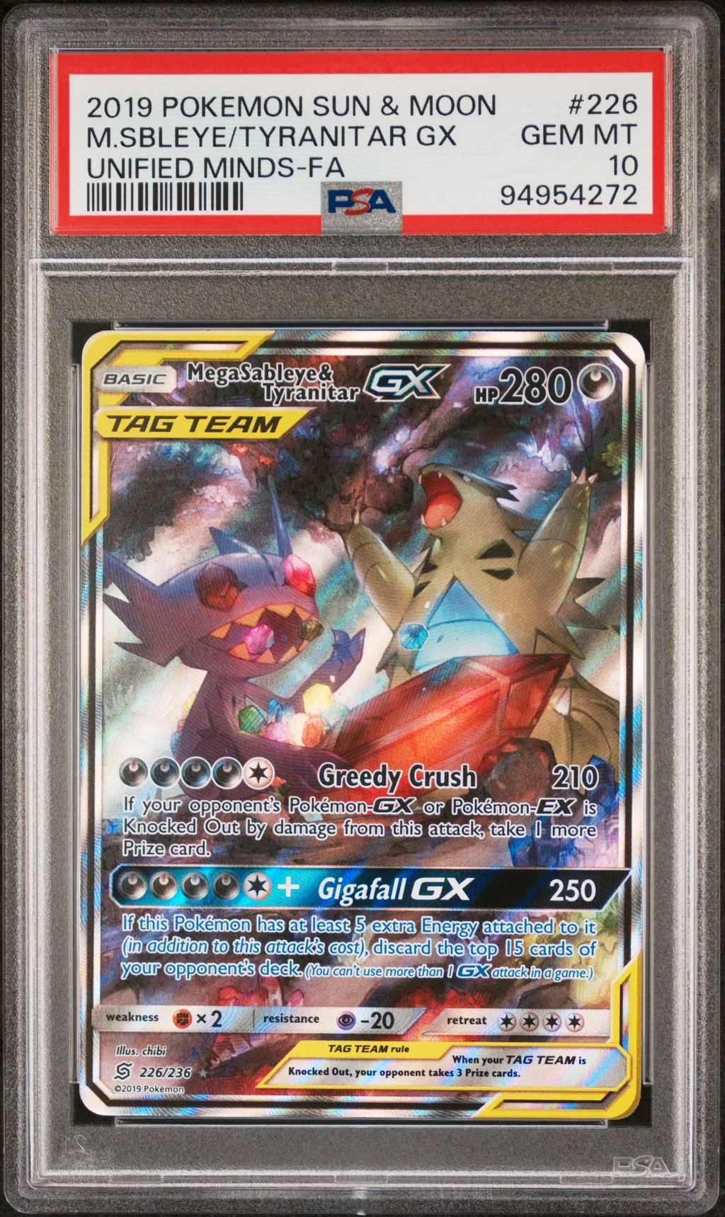 Full Art/Mega Sableye & Tyranitar GX card artwork