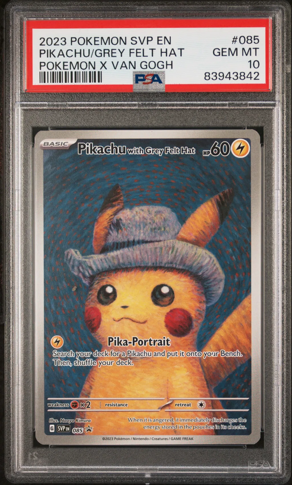 Pikachu With Grey Felt Hat card artwork