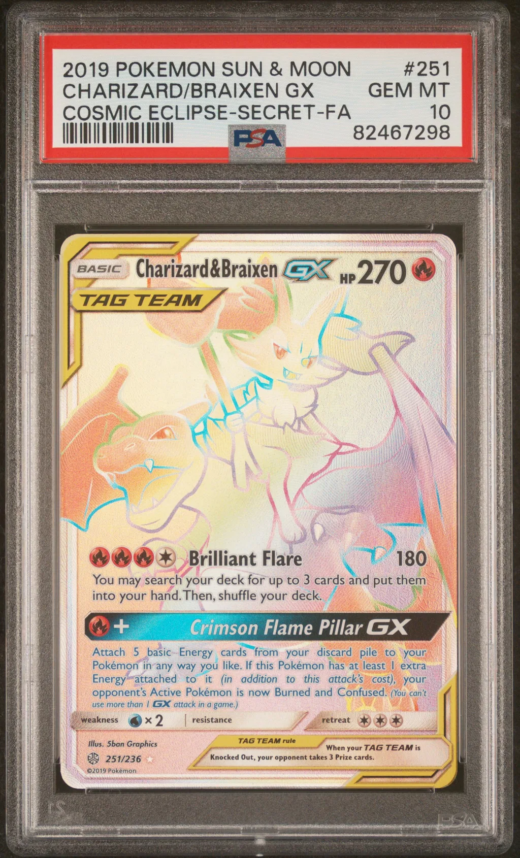 Full Art/Charizard & Braixen GX card artwork