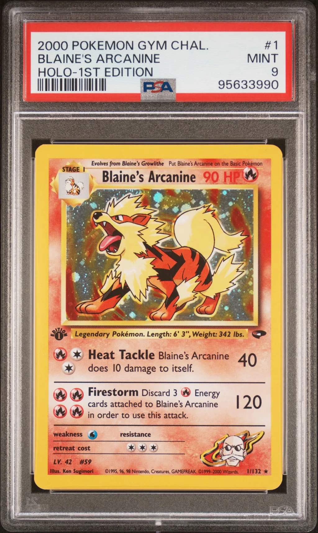 Blaine's Arcanine card artwork