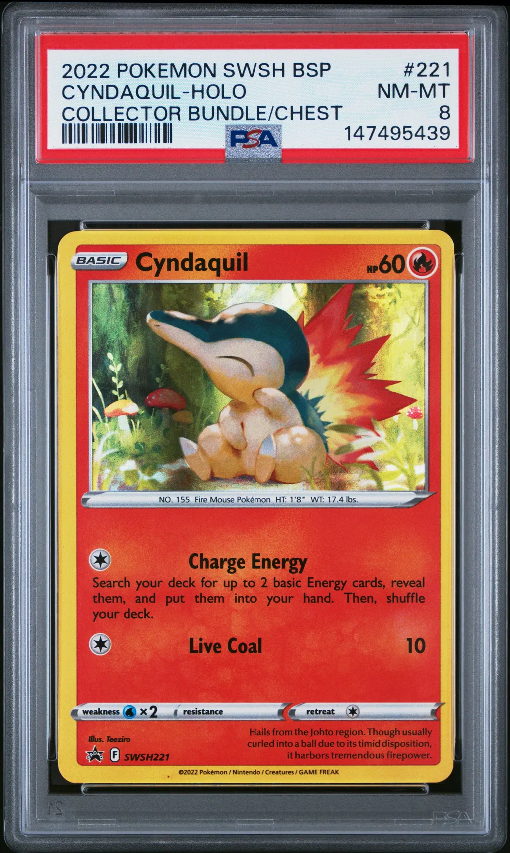 Cyndaquil-Holo card artwork